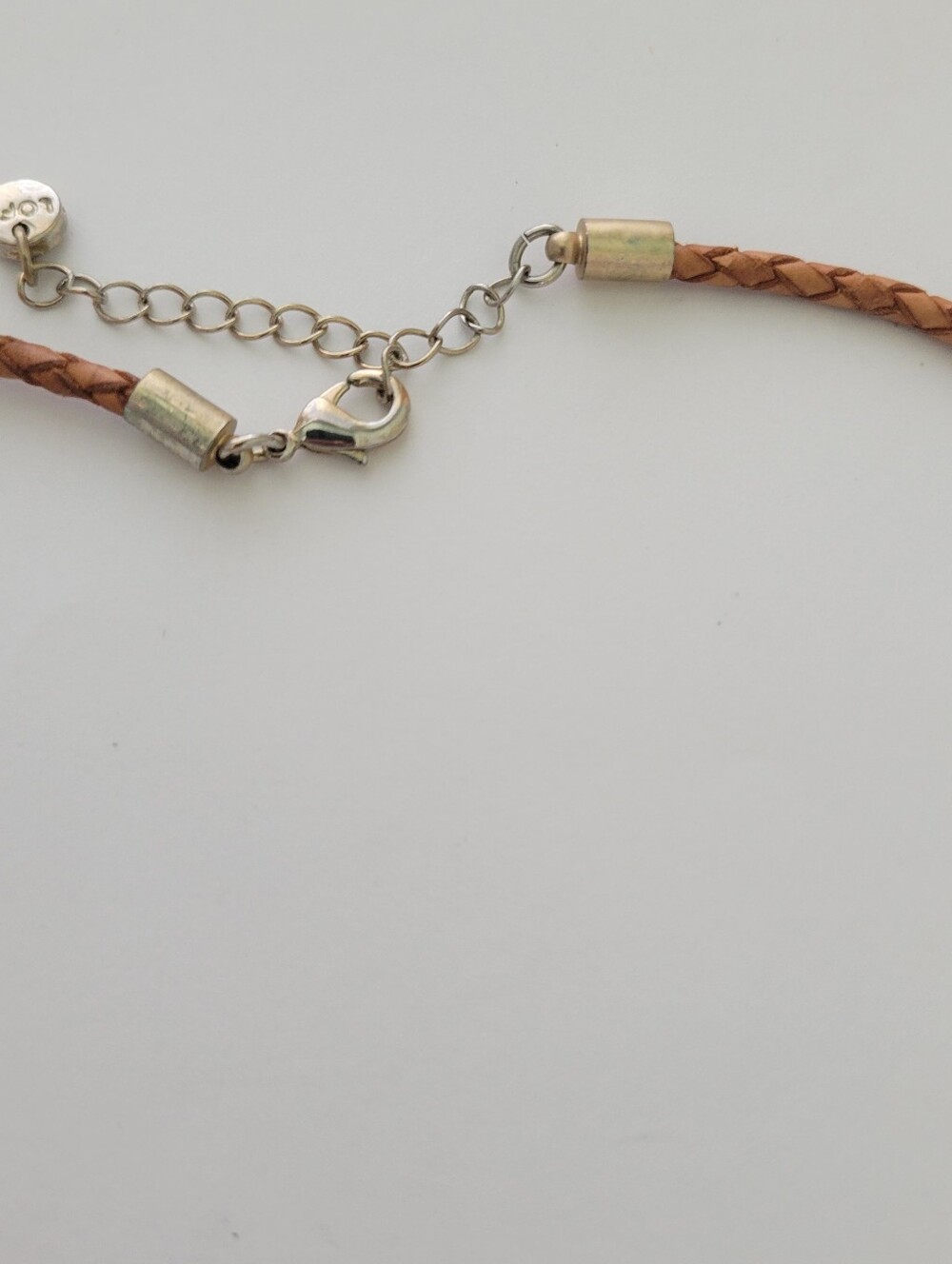 Ann Taylor Loft Dangle Charms Leather Statement Necklace Contemporary Bib Choker - Picture 9 of 9